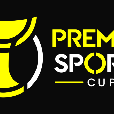 Premier Sports Cup trophy logo, the Scottish League Cup sponsor branding
