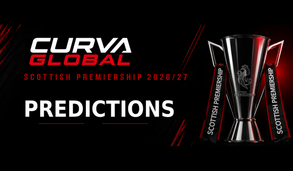 Scottish Premiership 2026/27 predictions graphic with trophy - can Celtic win a sixth straight title on CurvaGlobal