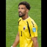 Vozinha in Cabo Verde goalkeeper kit during the 2026 FIFA World Cup match against Saudi Arabia
