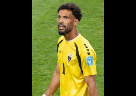 Vozinha in Cabo Verde goalkeeper kit during the 2026 FIFA World Cup match against Saudi Arabia