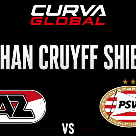 AZ Alkmaar vs PSV Eindhoven Johan Cruyff Shield matchup graphic with club badges